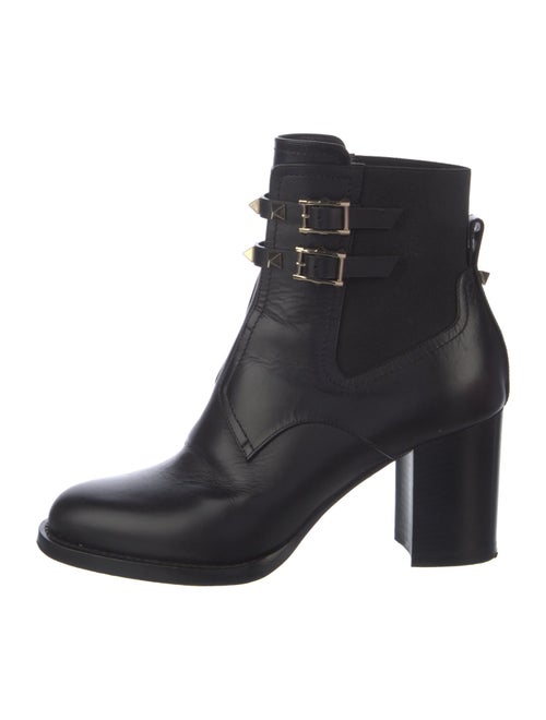 Valentino Rockstud Accents Leather Boots