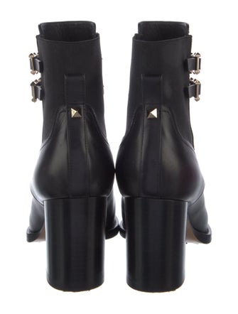 Valentino Rockstud Accents Leather Boots