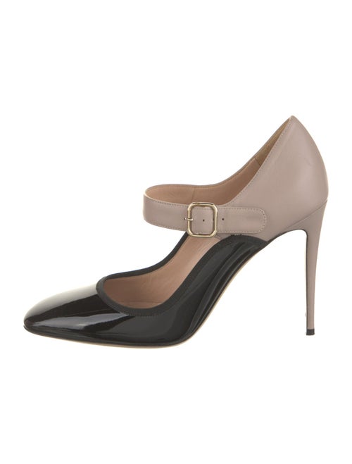Valentino Patent Leather Colorblock Pattern Pumps