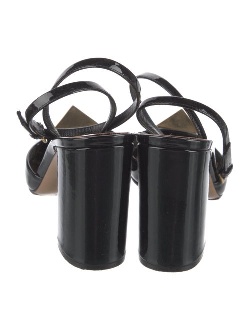 Valentino Rockstud Accents Patent Leather Slingback Pumps