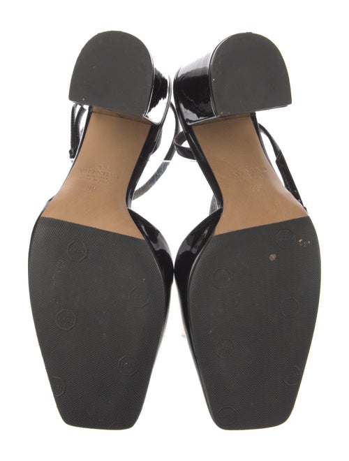 Valentino Rockstud Accents Patent Leather Slingback Pumps