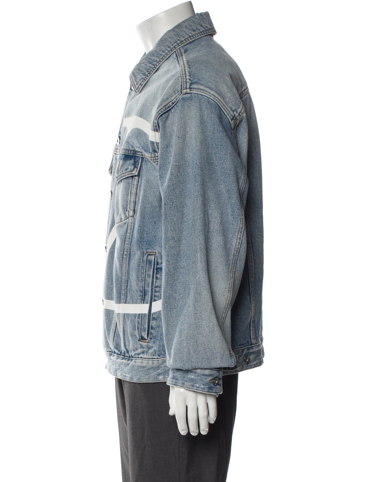 Valentino Graphic Print Denim Jacket