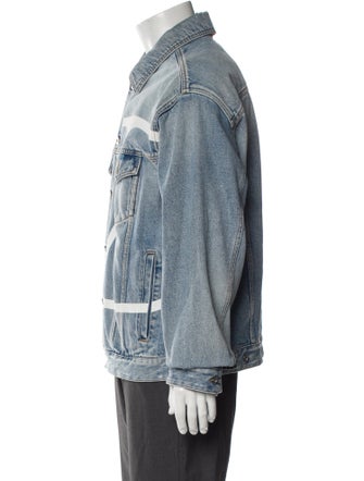 Valentino Graphic Print Denim Jacket