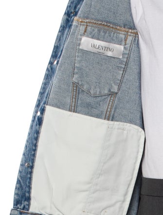 Valentino Graphic Print Denim Jacket