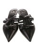 Valentino Leather Bow Accents Mules