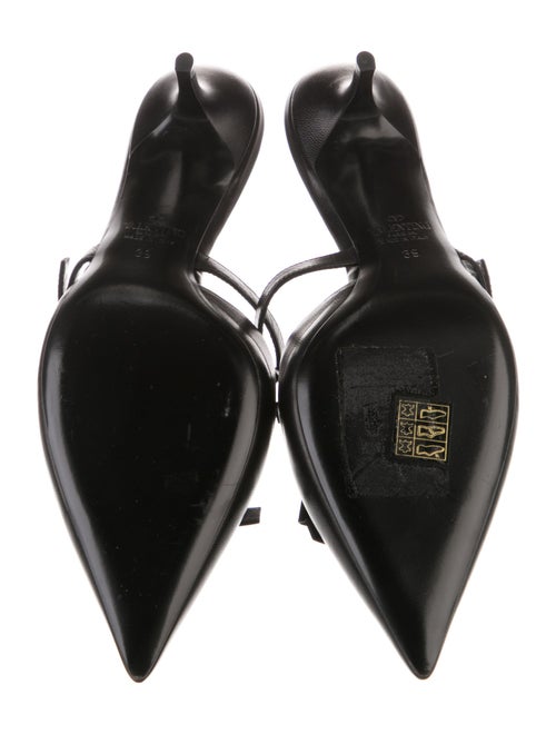 Valentino Leather Bow Accents Mules