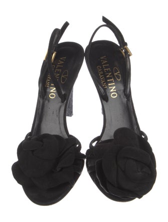 Valentino Suede Slingback Sandals
