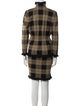 Valentino Wool Plaid Print Skirt Set