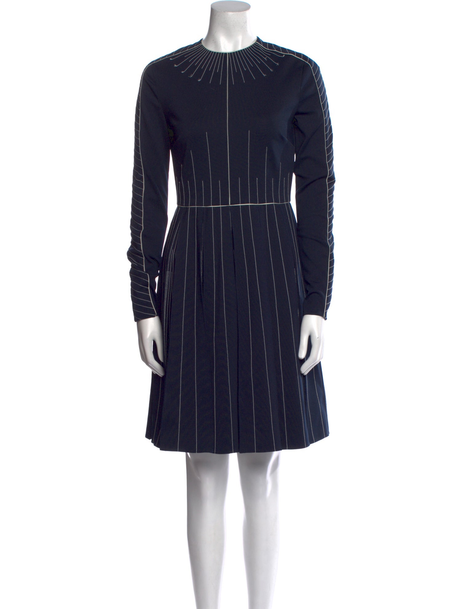 Valentino Striped Knee-Length Dress