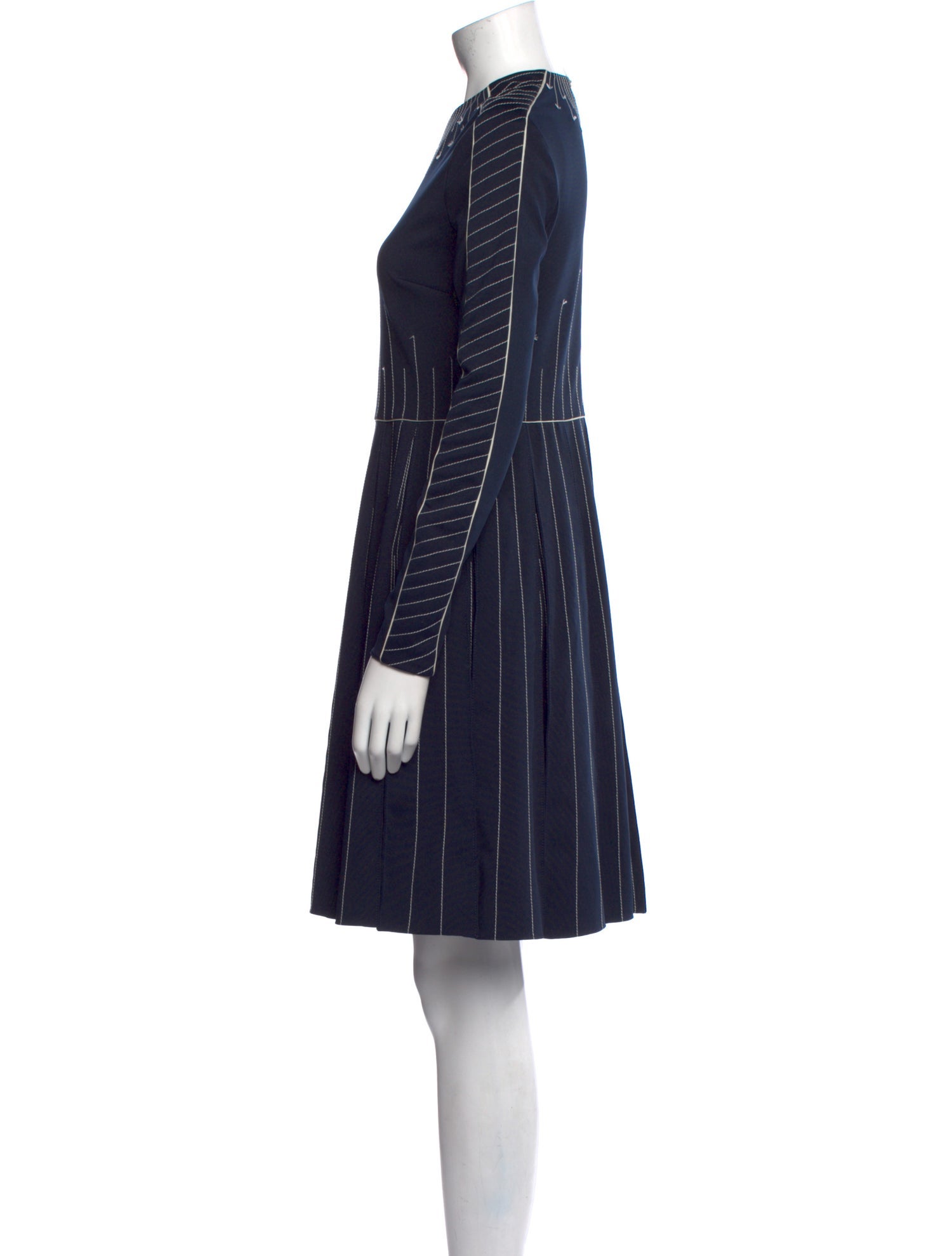 Valentino Striped Knee-Length Dress