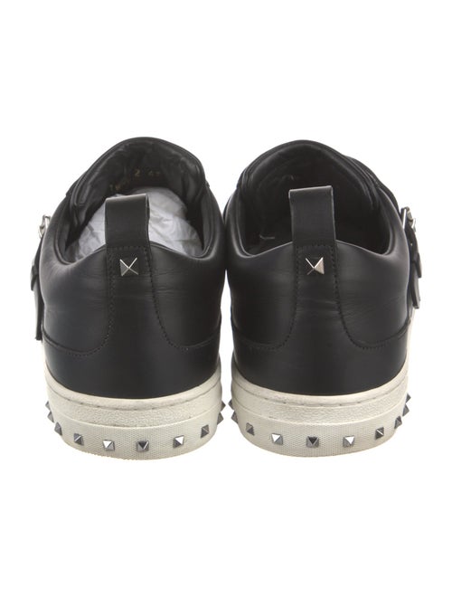 Valentino Rockstud Accents Leather Sneakers