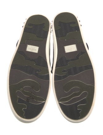 Valentino Rockstud Accents Leather Sneakers