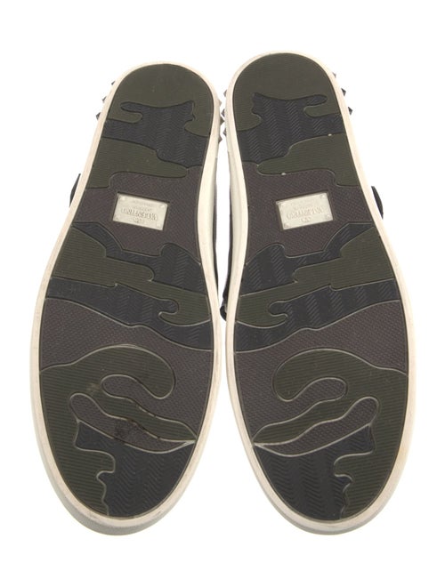 Valentino Rockstud Accents Leather Sneakers