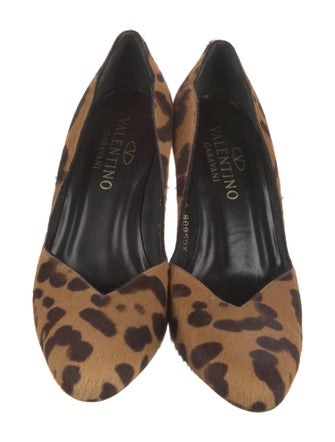 Valentino Ponyhair Animal Print Pumps
