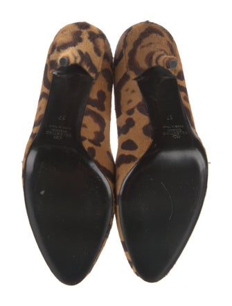 Valentino Ponyhair Animal Print Pumps