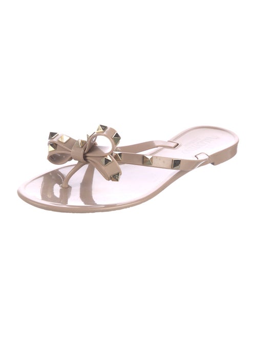 Valentino Rockstud Accents Rubber Slides