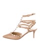 Valentino Rockstud Accents Leather T-Strap Pumps
