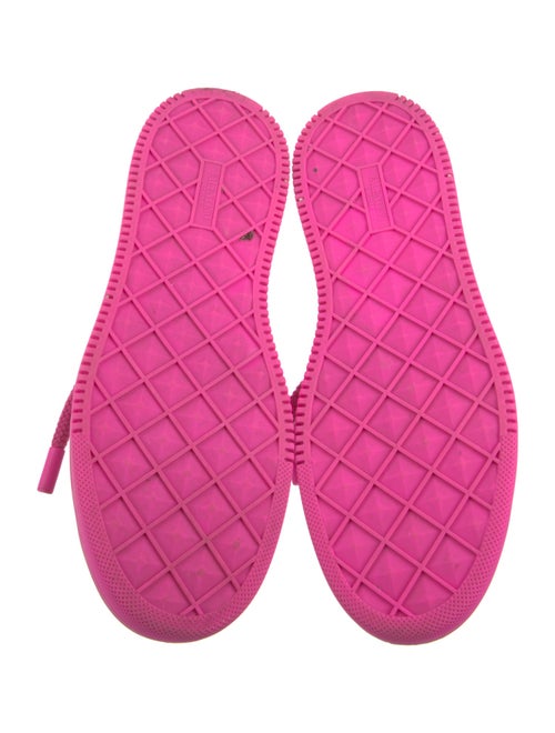 Valentino Rockstud Accents Leather Sneakers