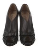 Valentino Leather Bow Accents Pumps