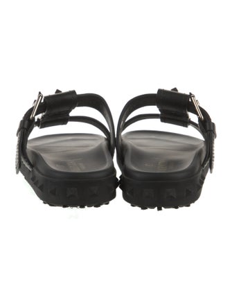 Valentino Rockstud Accents Leather Slides