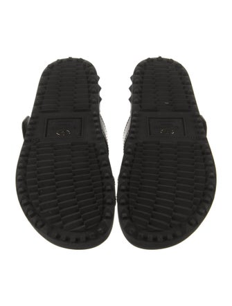 Valentino Rockstud Accents Leather Slides
