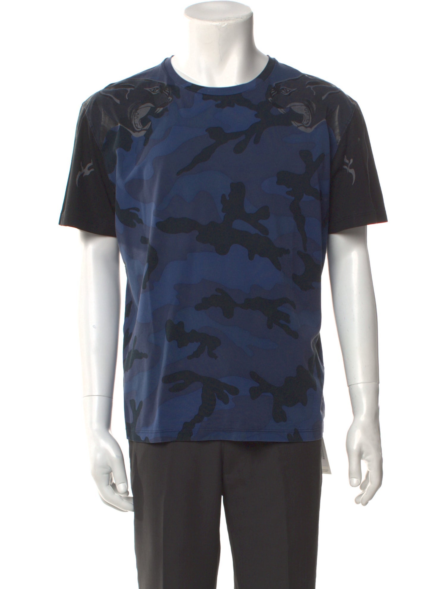 Valentino Rockstud Accents Camouflage Print T-Shirt