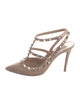 Valentino Rockstud Accents Leather T-Strap Pumps