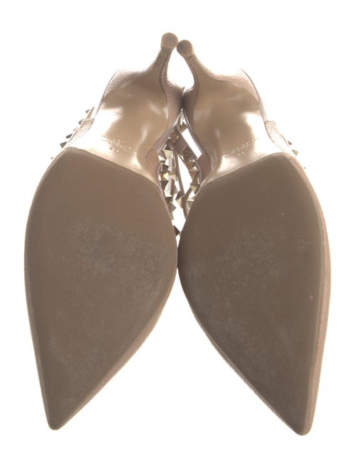 Valentino Rockstud Accents Leather T-Strap Pumps