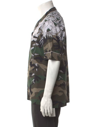 Valentino Camouflage Print Short Sleeve Shirt