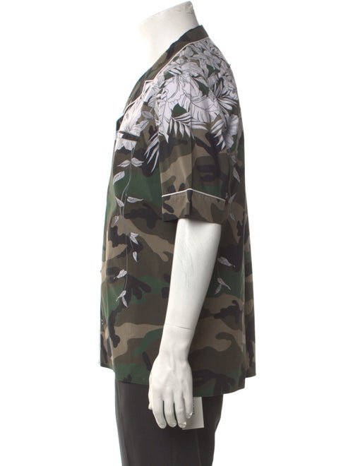 Valentino Camouflage Print Short Sleeve Shirt