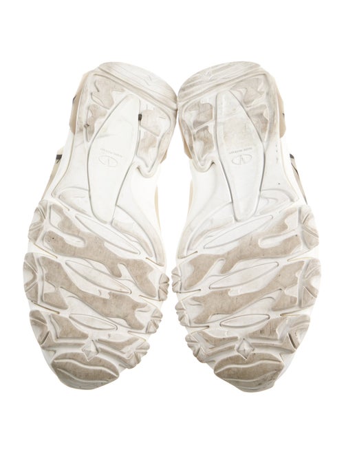 Valentino Leather Graphic Print Sneakers