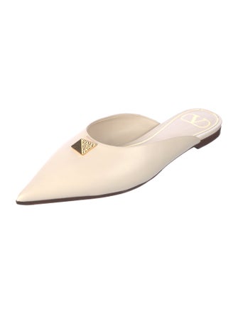 Valentino Rockstud Accents Leather Mules