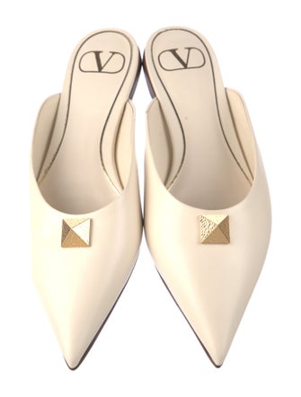 Valentino Rockstud Accents Leather Mules