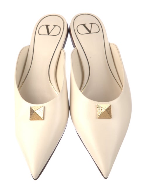 Valentino Rockstud Accents Leather Mules