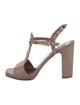 Valentino Rockstud Accents Leather T-Strap Sandals