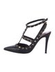 Valentino Rockstud Accents Leather T-Strap Pumps