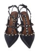 Valentino Rockstud Accents Leather T-Strap Pumps