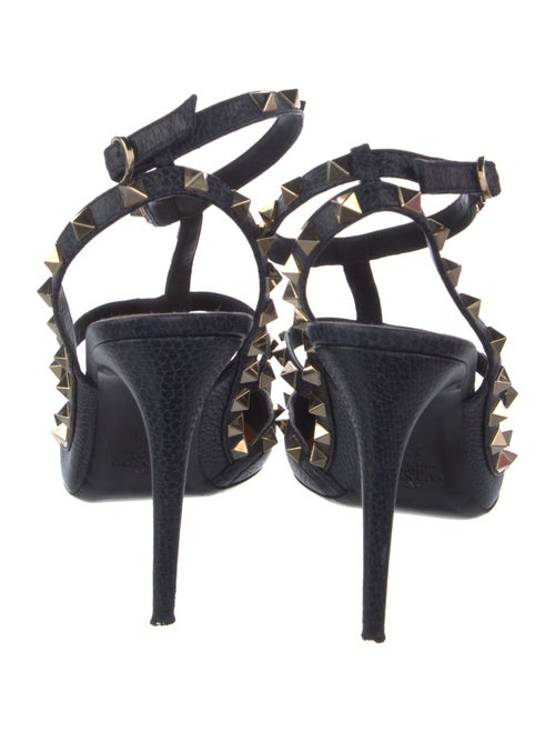 Valentino Rockstud Accents Leather T-Strap Pumps