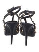 Valentino Rockstud Accents Leather T-Strap Pumps