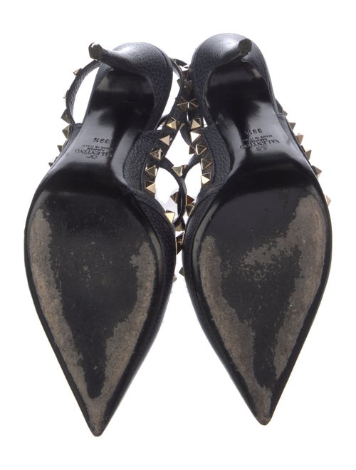 Valentino Rockstud Accents Leather T-Strap Pumps