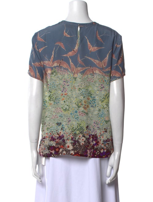 Valentino Silk Floral Print T-Shirt
