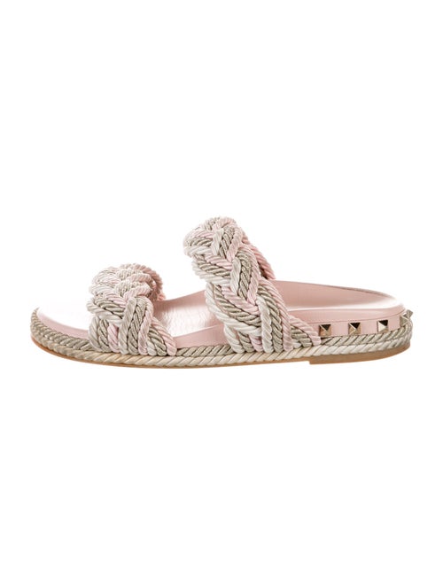 Valentino Rockstud Accents Leather Espadrilles
