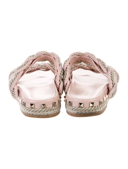 Valentino Rockstud Accents Leather Espadrilles