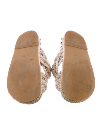 Valentino Rockstud Accents Leather Espadrilles