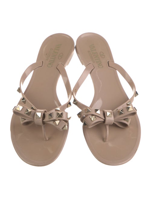 Valentino Rockstud Accents Rubber Slides