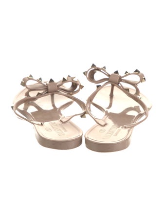Valentino Rockstud Accents Rubber Slides