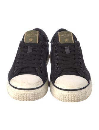 Valentino Nylon Colorblock Pattern Sneakers