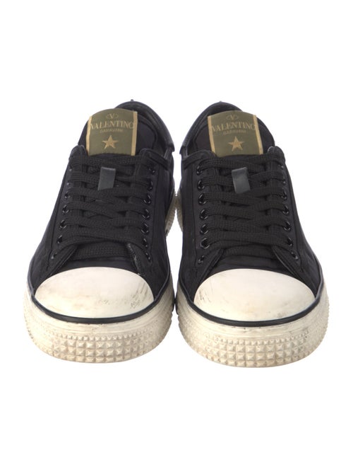 Valentino Nylon Colorblock Pattern Sneakers