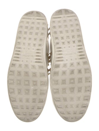 Valentino Rockstud Accents Leather Sneakers