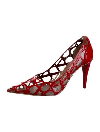 Valentino Patent Leather Lasercut Accents Pumps